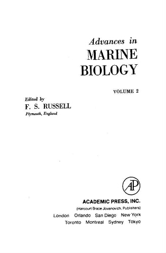 Advances in marine biology (volume 2)
