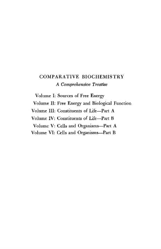 Comparative biochemistry : a comprehensive treatise 2: free energy and biological function