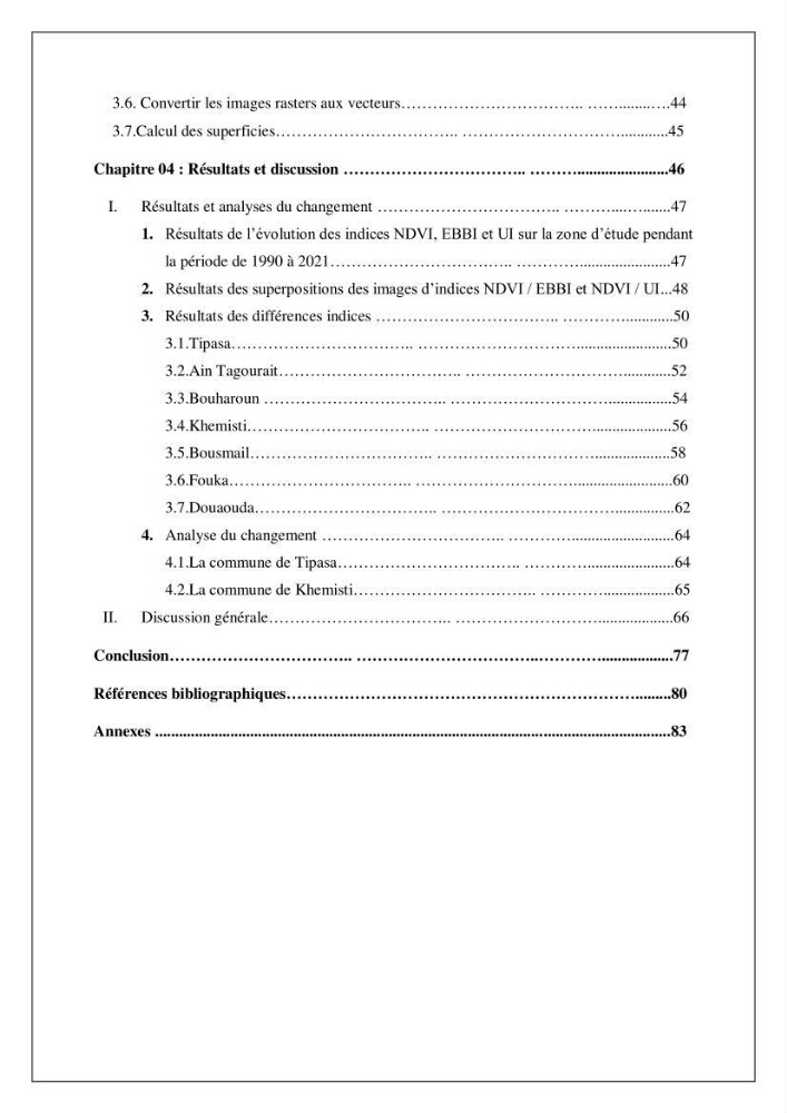 Diagnostic sur la pression exercée sur le littoral de Tipasa
