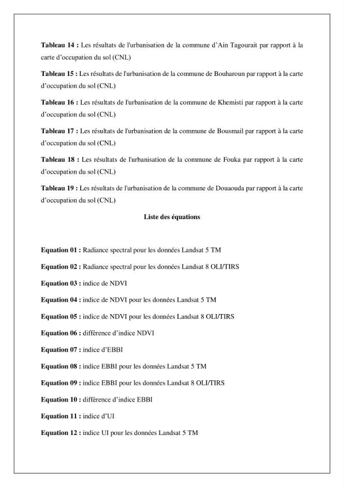Diagnostic sur la pression exercée sur le littoral de Tipasa