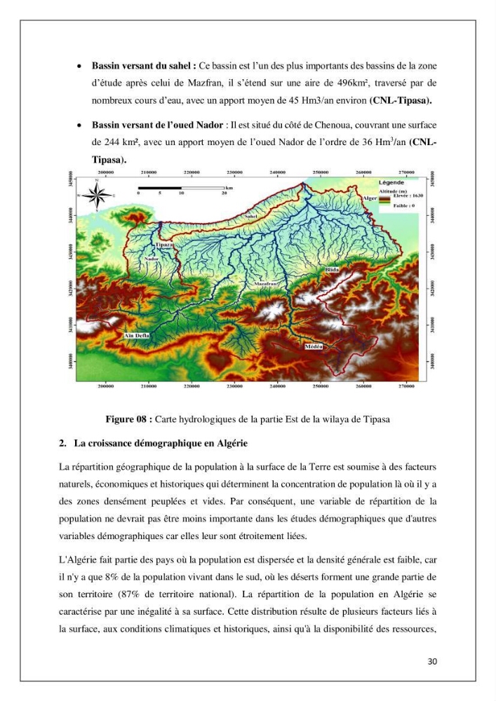 Diagnostic sur la pression exercée sur le littoral de Tipasa