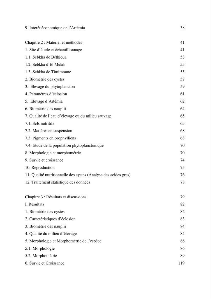 Evaluation des ressources d’artémie (Branchiopode) dans la partie ouest et sud-ouest de l’Algérie, une ressource alimentaire pour les poissons d’élevage.