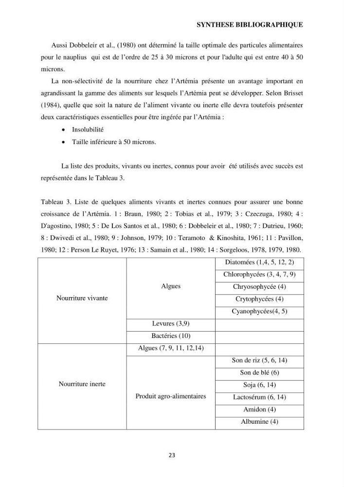 Evaluation des ressources d’artémie (Branchiopode) dans la partie ouest et sud-ouest de l’Algérie, une ressource alimentaire pour les poissons d’élevage.