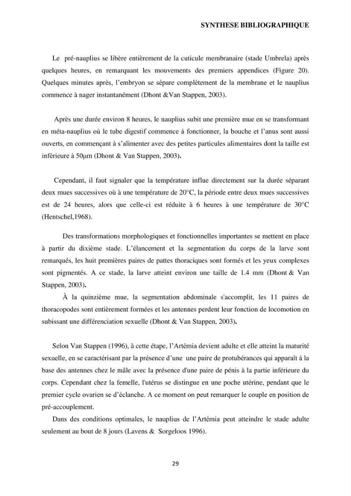 Evaluation des ressources d’artémie (Branchiopode) dans la partie ouest et sud-ouest de l’Algérie, une ressource alimentaire pour les poissons d’élevage.