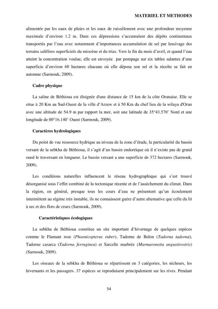 Evaluation des ressources d’artémie (Branchiopode) dans la partie ouest et sud-ouest de l’Algérie, une ressource alimentaire pour les poissons d’élevage.