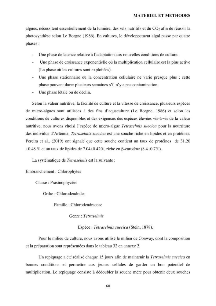 Evaluation des ressources d’artémie (Branchiopode) dans la partie ouest et sud-ouest de l’Algérie, une ressource alimentaire pour les poissons d’élevage.