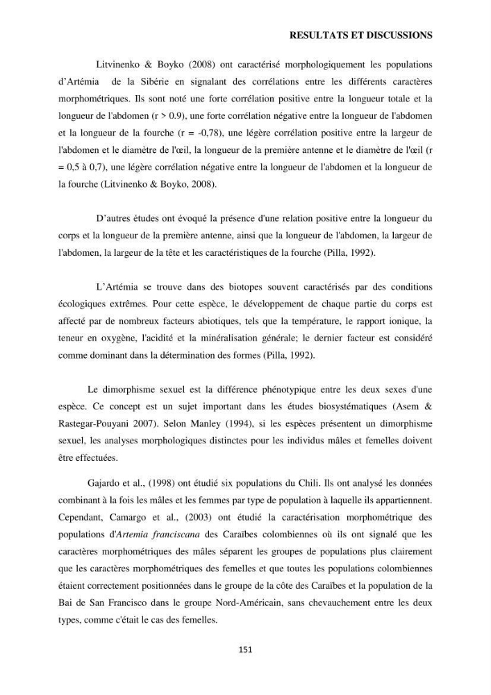Evaluation des ressources d’artémie (Branchiopode) dans la partie ouest et sud-ouest de l’Algérie, une ressource alimentaire pour les poissons d’élevage.