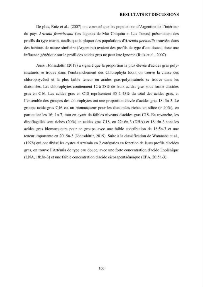 Evaluation des ressources d’artémie (Branchiopode) dans la partie ouest et sud-ouest de l’Algérie, une ressource alimentaire pour les poissons d’élevage.