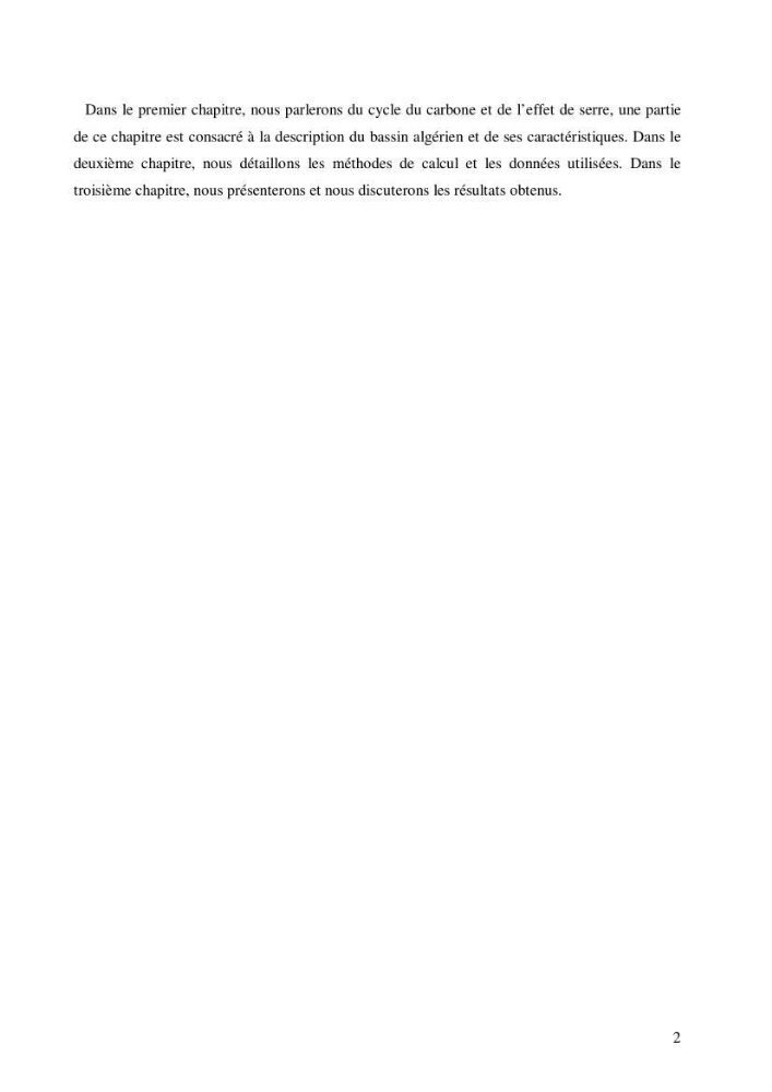 Contribution à l\'étude du cycle du carbone dans le bassin algérien