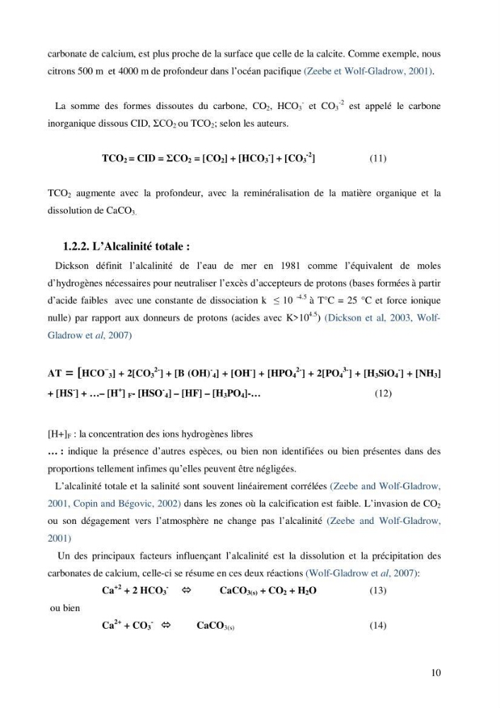 Contribution à l\'étude du cycle du carbone dans le bassin algérien