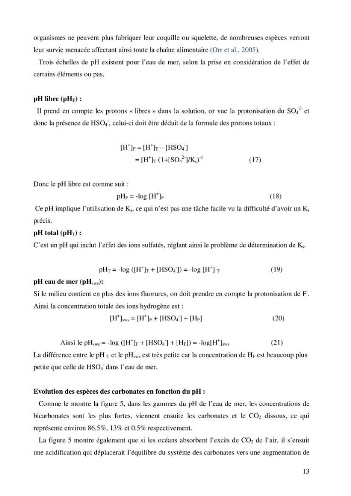 Contribution à l\'étude du cycle du carbone dans le bassin algérien