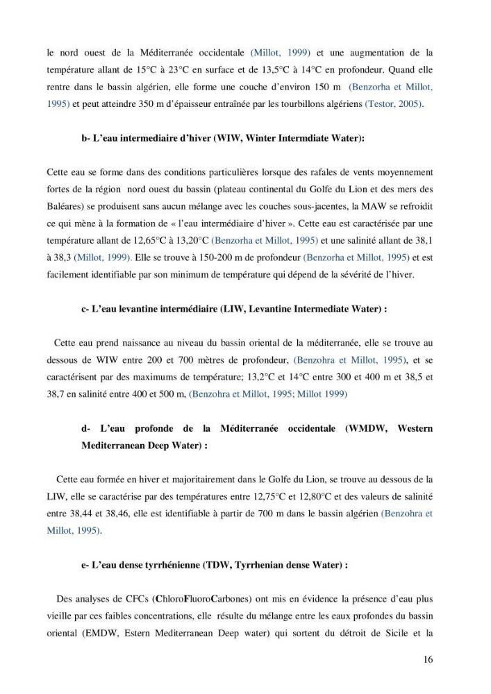 Contribution à l\'étude du cycle du carbone dans le bassin algérien