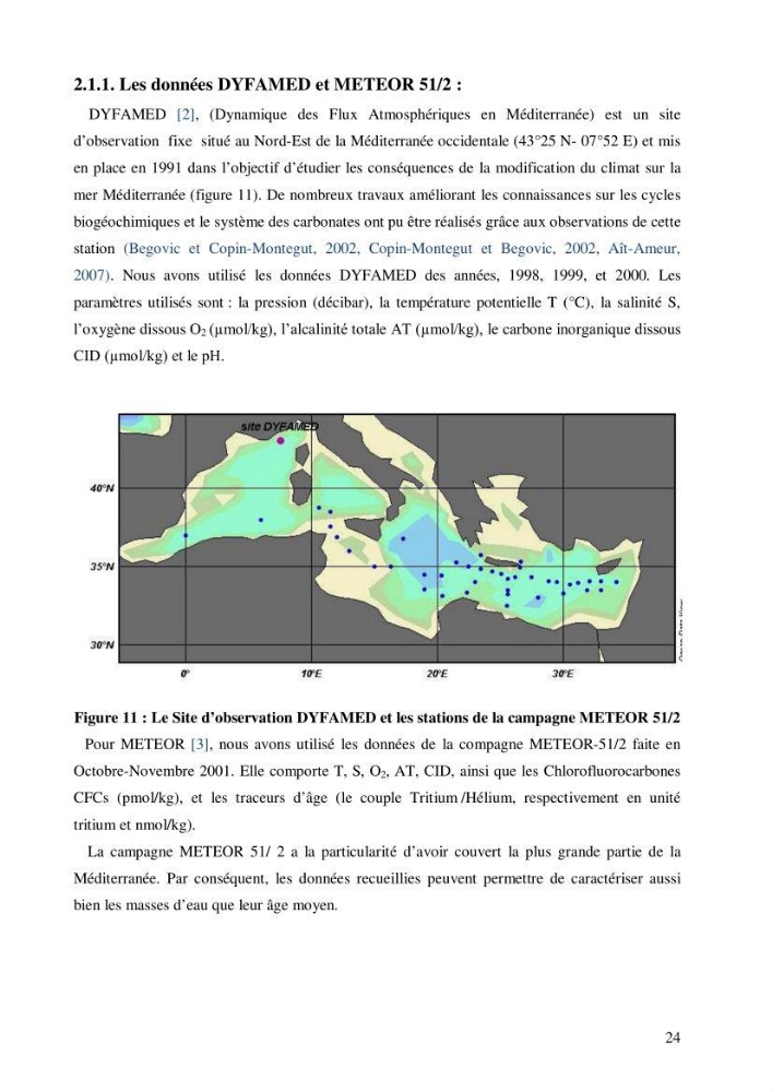 Contribution à l\'étude du cycle du carbone dans le bassin algérien