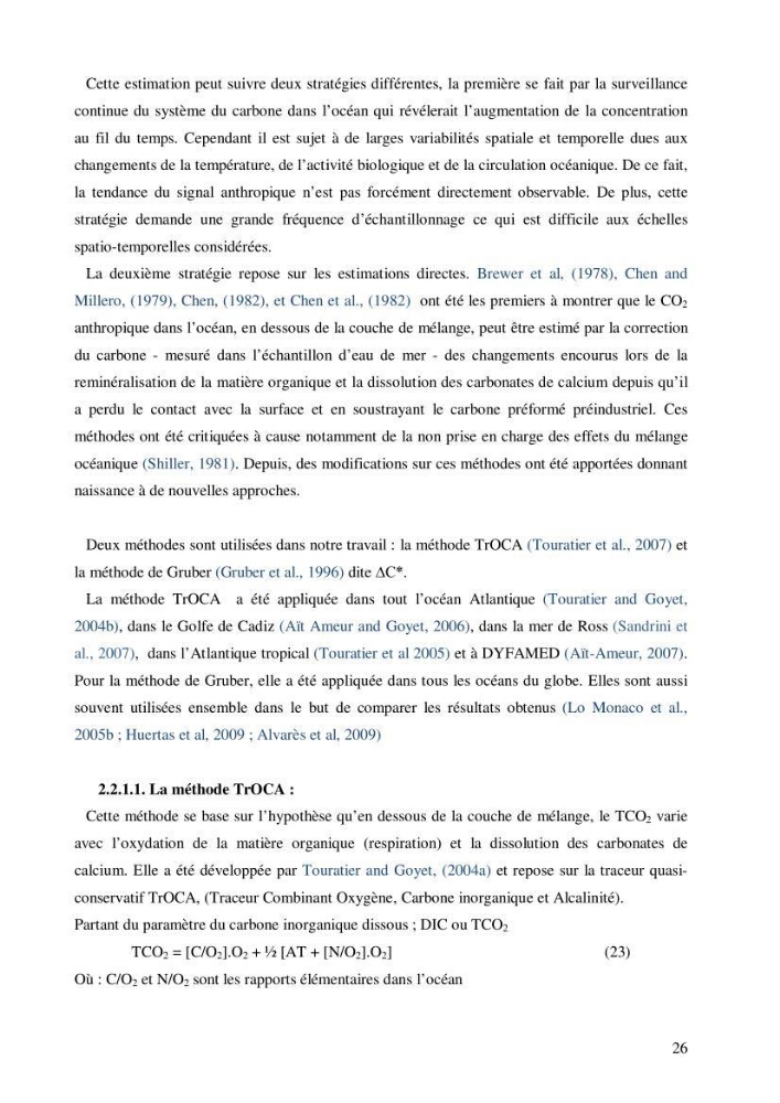 Contribution à l\'étude du cycle du carbone dans le bassin algérien