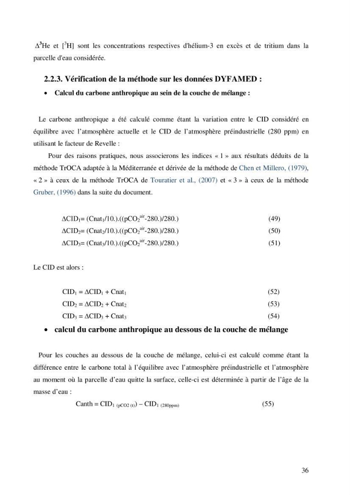 Contribution à l\'étude du cycle du carbone dans le bassin algérien