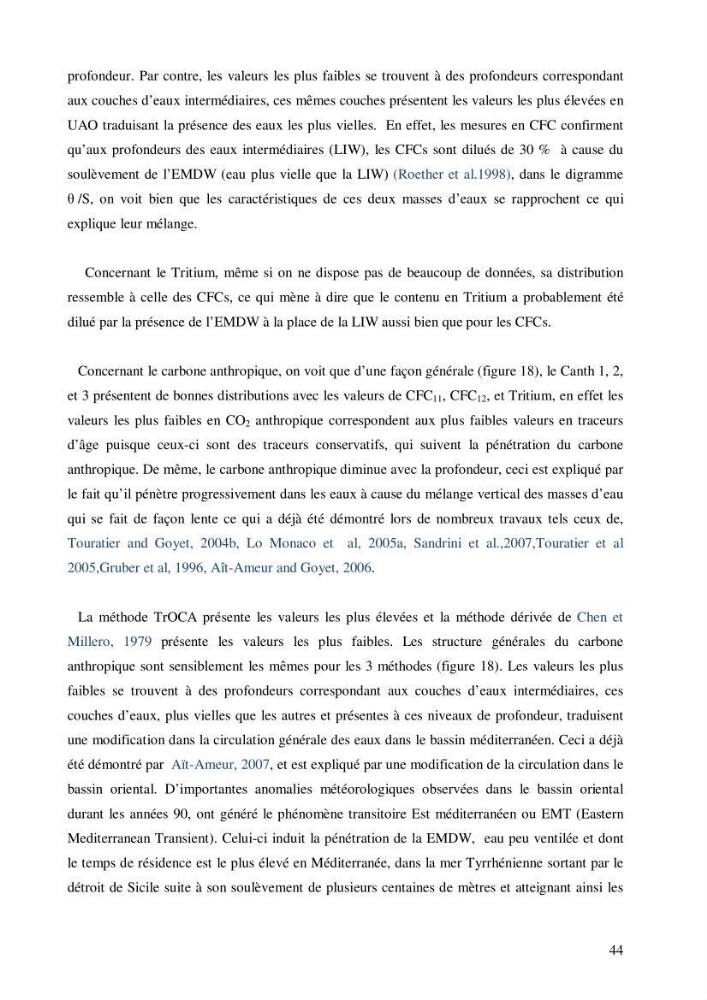 Contribution à l\'étude du cycle du carbone dans le bassin algérien