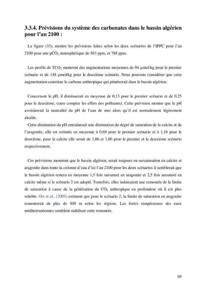 Contribution à l\'étude du cycle du carbone dans le bassin algérien