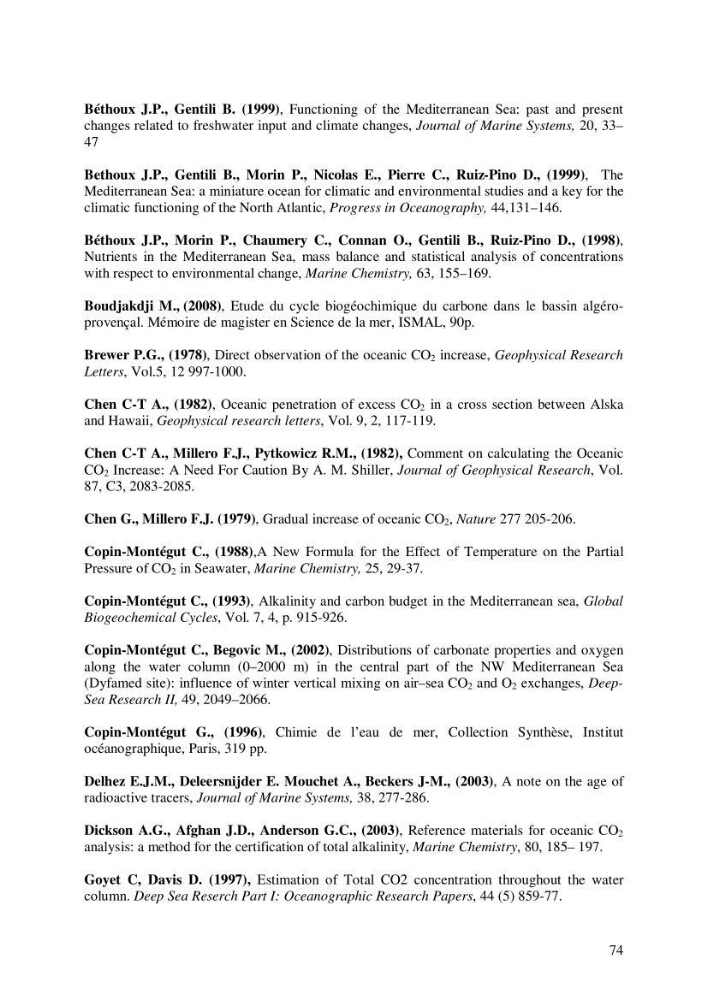 Contribution à l\'étude du cycle du carbone dans le bassin algérien