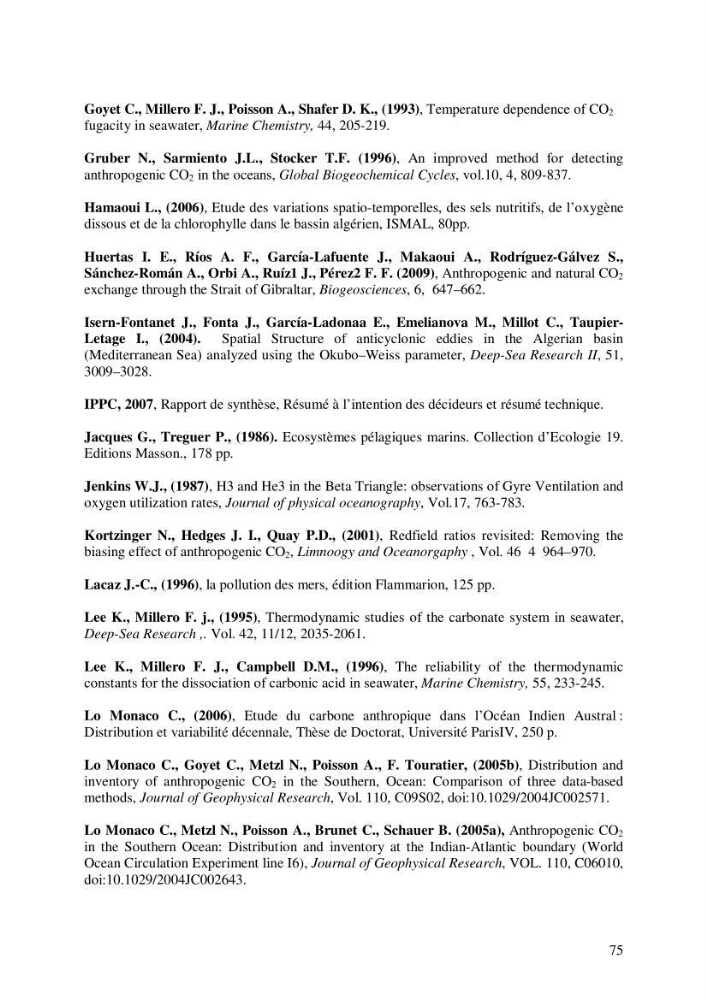 Contribution à l\'étude du cycle du carbone dans le bassin algérien