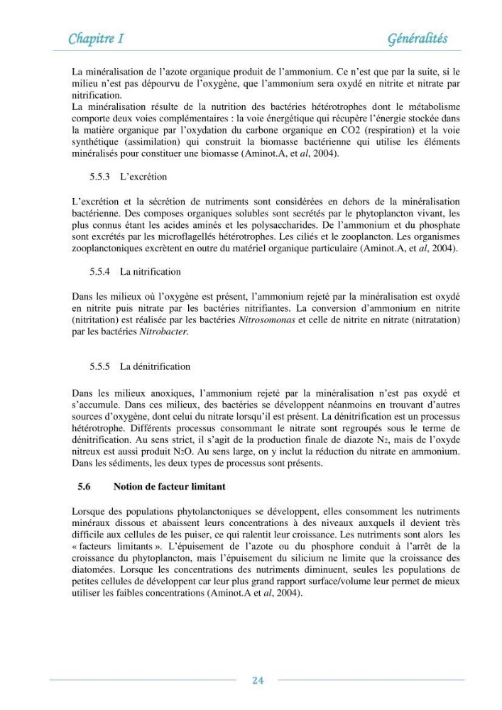 Evaluation de l\'état de la pollution par les sels nutritifs et les métaux lourds dans l\'eau et le sédiment superficiel de la baie de Bou-Ismail