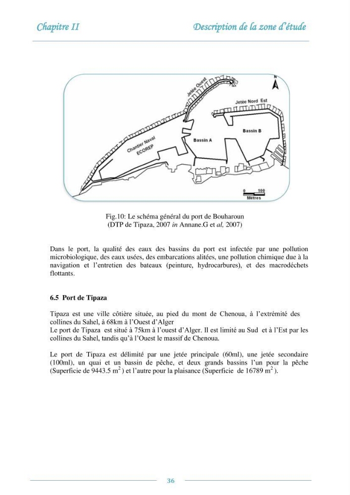 Evaluation de l\'état de la pollution par les sels nutritifs et les métaux lourds dans l\'eau et le sédiment superficiel de la baie de Bou-Ismail
