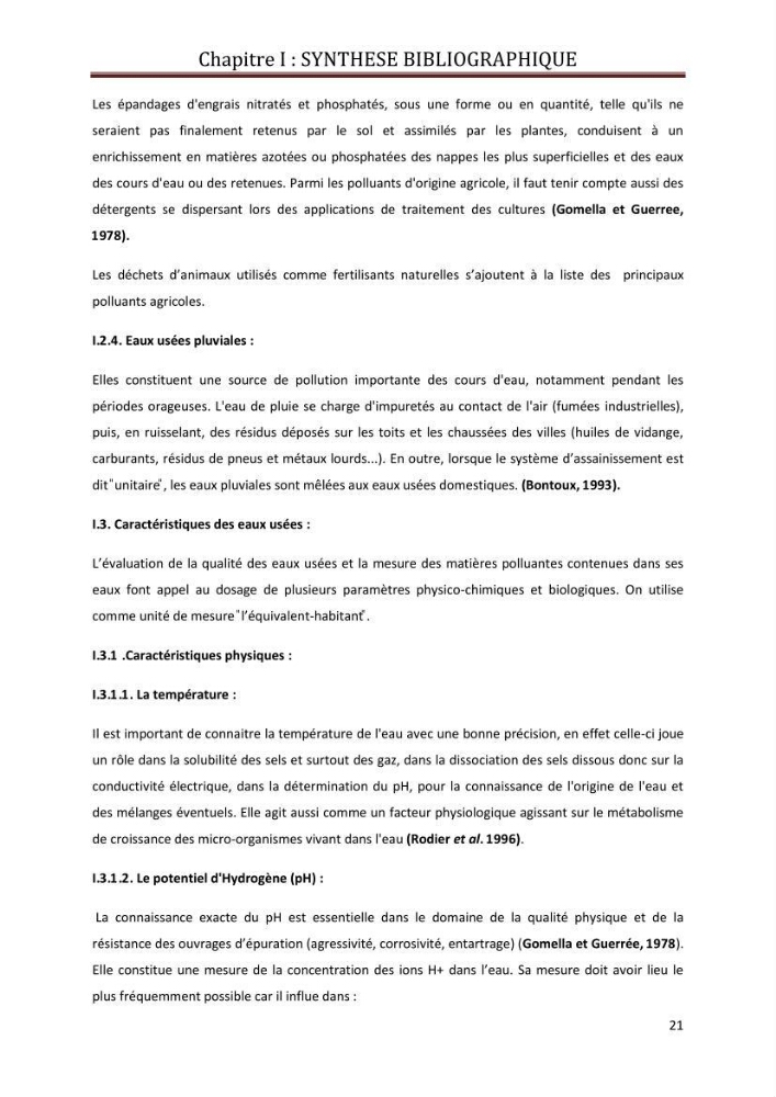 Contribution a L\'étude des parametres physico-chimique et bactériologiques du littoral de boudouaou el bahri pour la création d\'une station d\'une station d\'épuration