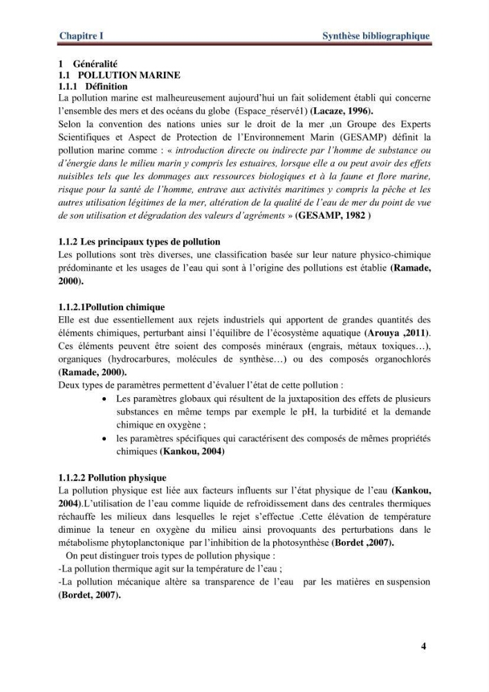 Les paramètres physico-chimiques de l\'eau de mer et de sédiment de la plage ouest de Sidi-Fredj
