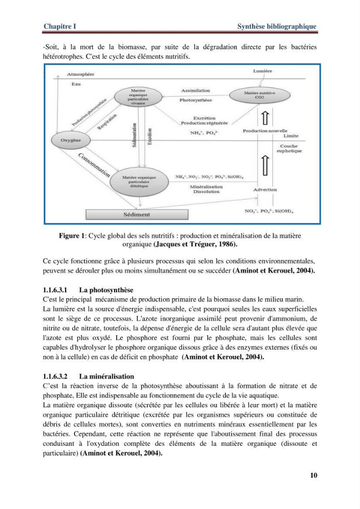 Les paramètres physico-chimiques de l\'eau de mer et de sédiment de la plage ouest de Sidi-Fredj