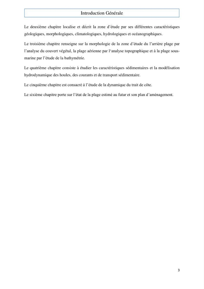 Evaluation du risque d\'érosion de la plage Est de Sidi Fredj (Alger)