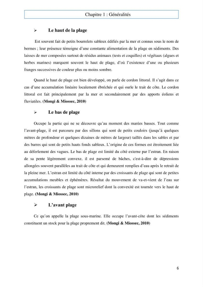 Evaluation du risque d\'érosion de la plage Est de Sidi Fredj (Alger)