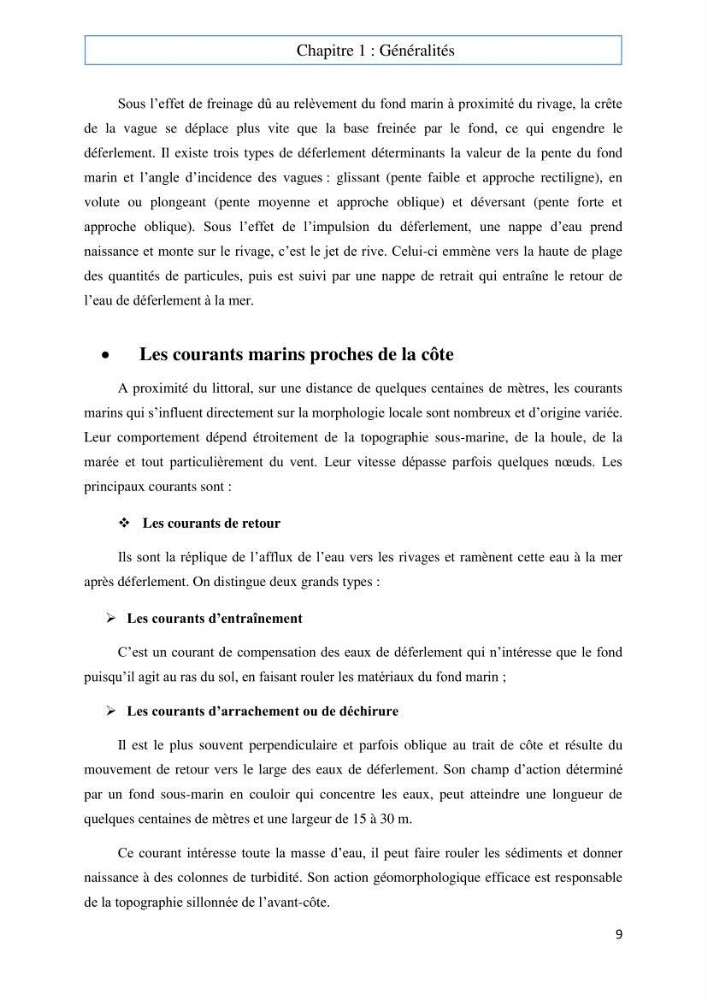 Evaluation du risque d\'érosion de la plage Est de Sidi Fredj (Alger)
