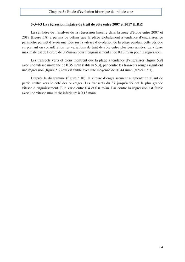 Evaluation du risque d\'érosion de la plage Est de Sidi Fredj (Alger)