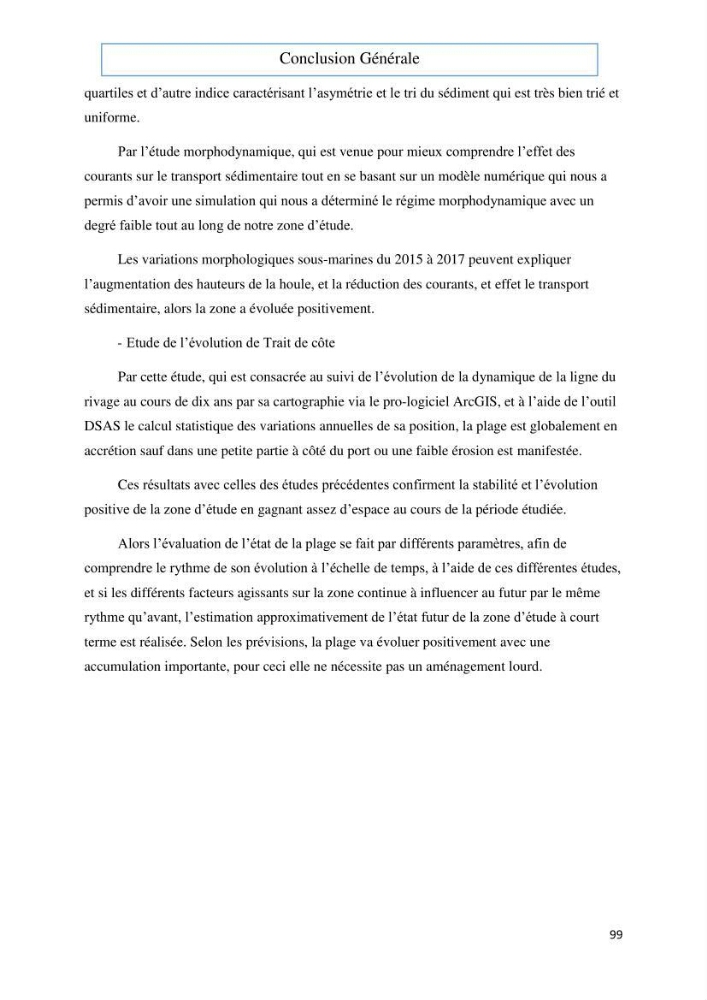 Evaluation du risque d\'érosion de la plage Est de Sidi Fredj (Alger)