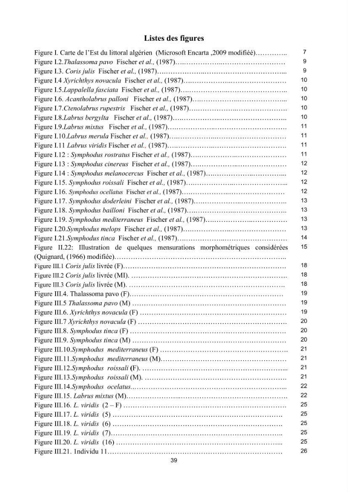 Contribution à l\'étude de la famille des labridae ( Osteichthyens, Perciformes):