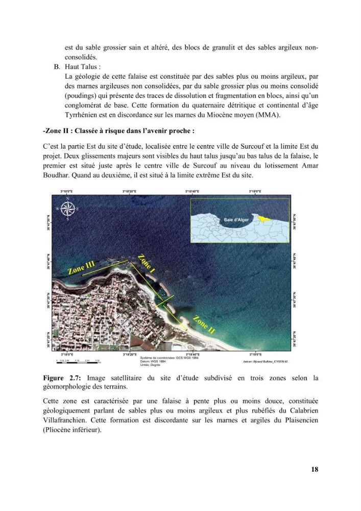 Etude d’impact des brise lames de la commune d’Ain Taya sur les points: érosion/accumulation et qualité des eaux de baignade
