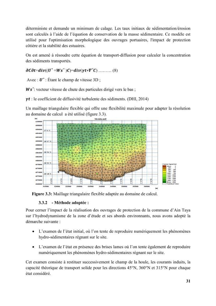 Etude d’impact des brise lames de la commune d’Ain Taya sur les points: érosion/accumulation et qualité des eaux de baignade