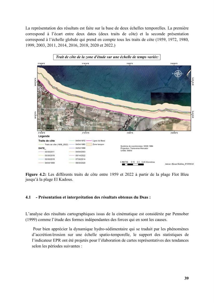 Etude d’impact des brise lames de la commune d’Ain Taya sur les points: érosion/accumulation et qualité des eaux de baignade