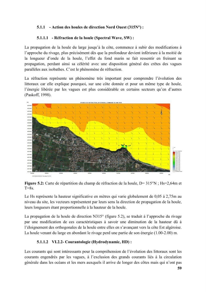 Etude d’impact des brise lames de la commune d’Ain Taya sur les points: érosion/accumulation et qualité des eaux de baignade