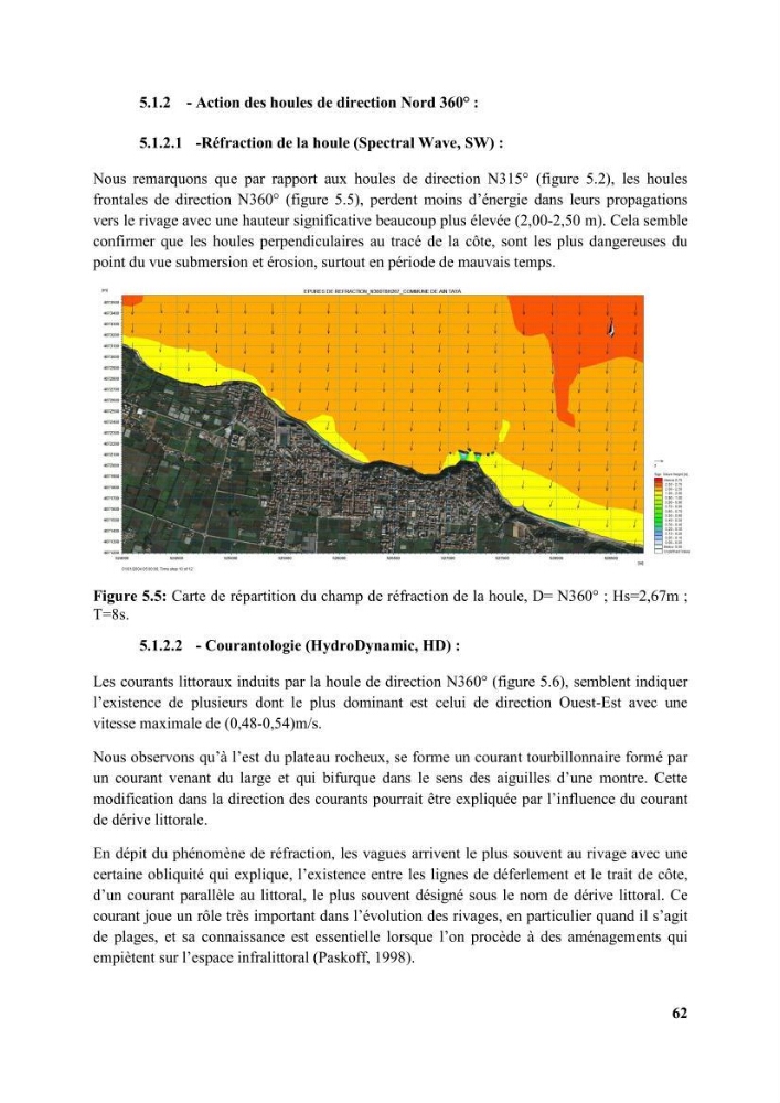 Etude d’impact des brise lames de la commune d’Ain Taya sur les points: érosion/accumulation et qualité des eaux de baignade