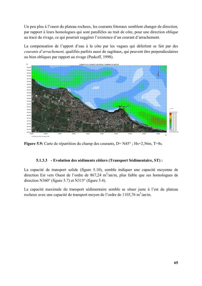 Etude d’impact des brise lames de la commune d’Ain Taya sur les points: érosion/accumulation et qualité des eaux de baignade