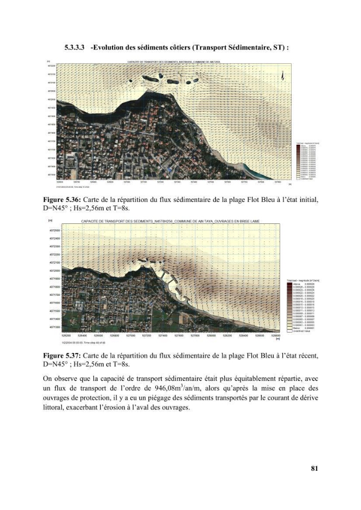Etude d’impact des brise lames de la commune d’Ain Taya sur les points: érosion/accumulation et qualité des eaux de baignade