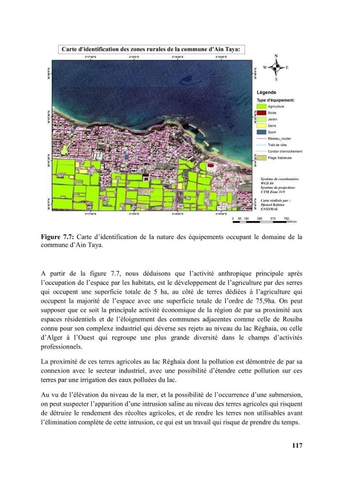 Etude d’impact des brise lames de la commune d’Ain Taya sur les points: érosion/accumulation et qualité des eaux de baignade