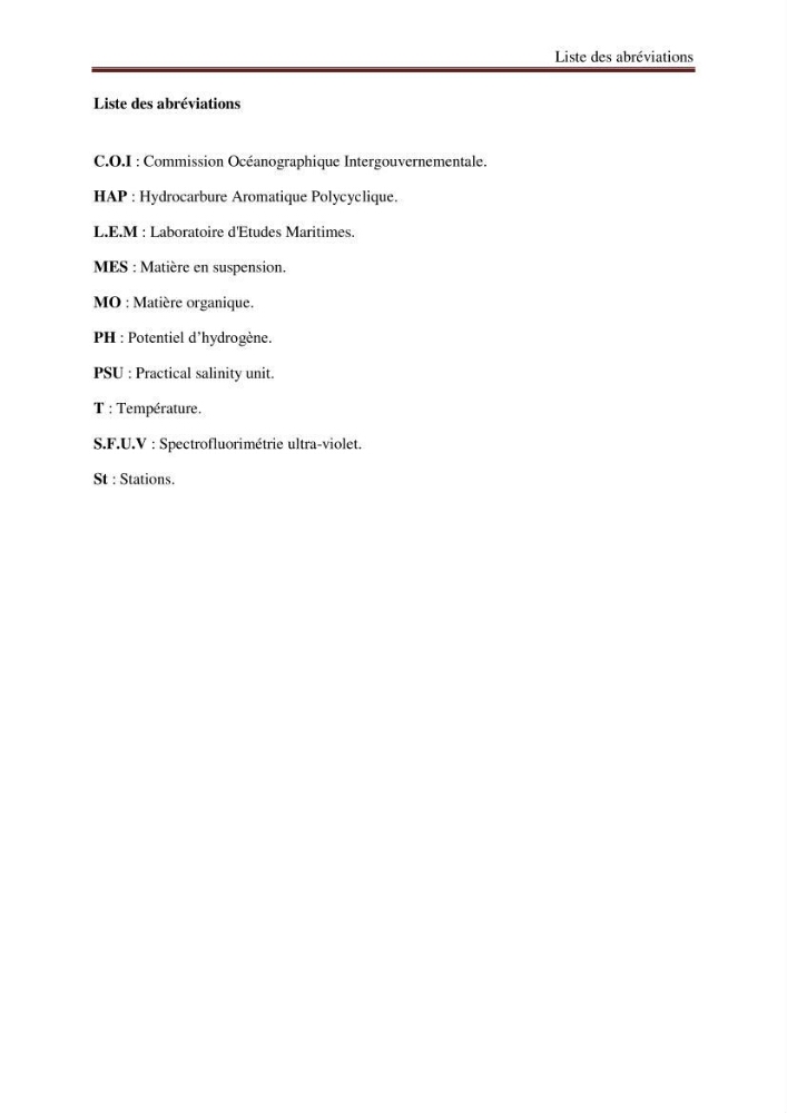 Evaluation de l\'état de la pollution par les hydrocarbures polyaromatiques dans les eaux et sédiments de la baie de Bou-Ismail