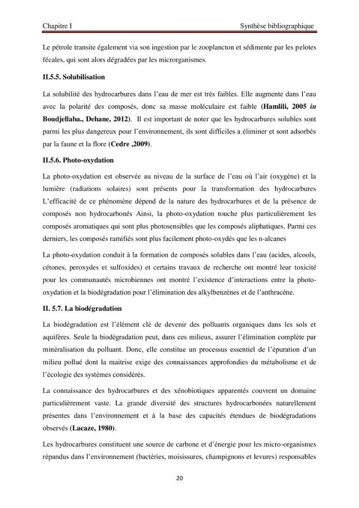 Evaluation de l\'état de la pollution par les hydrocarbures polyaromatiques dans les eaux et sédiments de la baie de Bou-Ismail