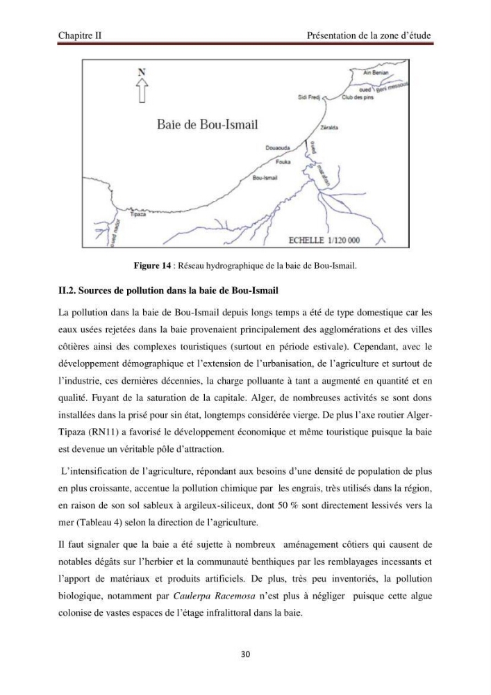 Evaluation de l\'état de la pollution par les hydrocarbures polyaromatiques dans les eaux et sédiments de la baie de Bou-Ismail