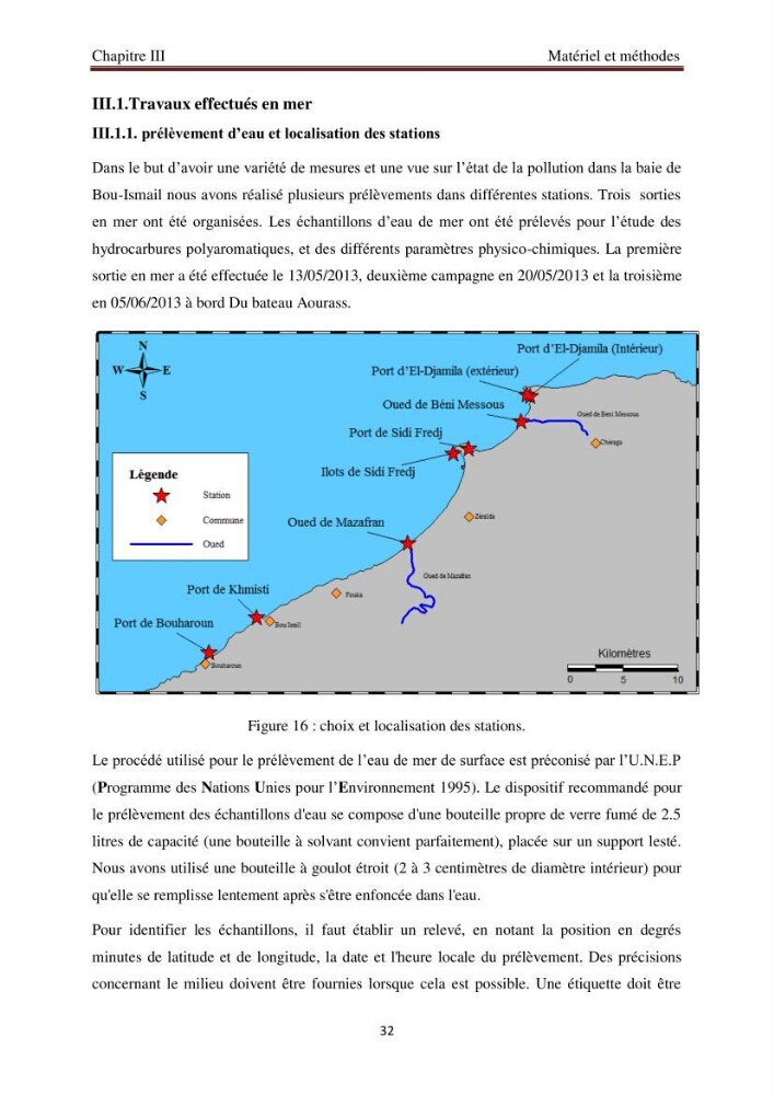 Evaluation de l\'état de la pollution par les hydrocarbures polyaromatiques dans les eaux et sédiments de la baie de Bou-Ismail