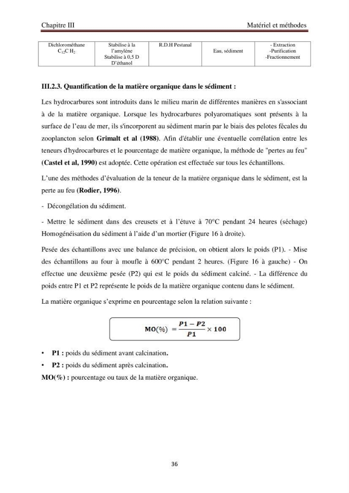 Evaluation de l\'état de la pollution par les hydrocarbures polyaromatiques dans les eaux et sédiments de la baie de Bou-Ismail