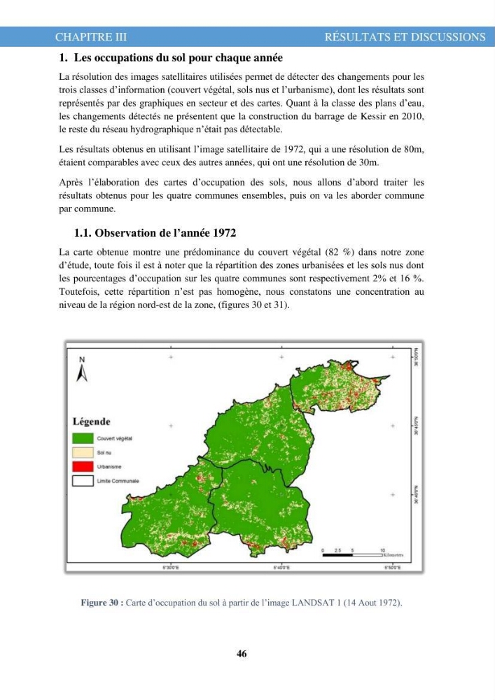 L\'évolution de l\'occupation du sol de la zone côtière du Parc National de Taza Jijel