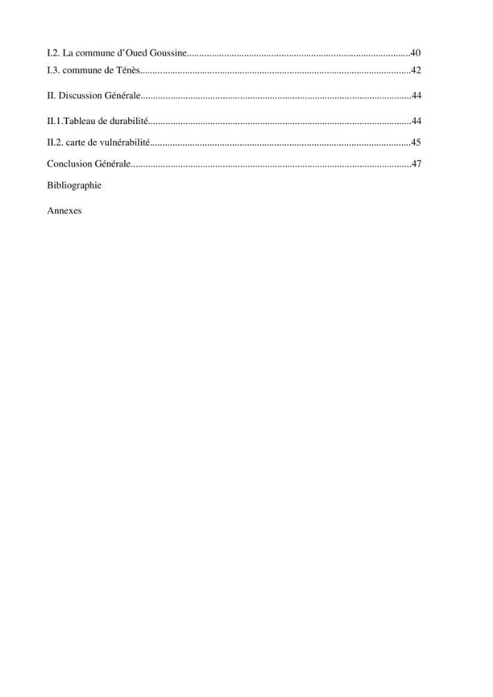 Evaluation de l\'état de mise en oeuvre de la loi 02-02 du 5 février 2002 relative à la protection et à la valorisation littorale dans la wilaya de Chlef \"secteur est\"