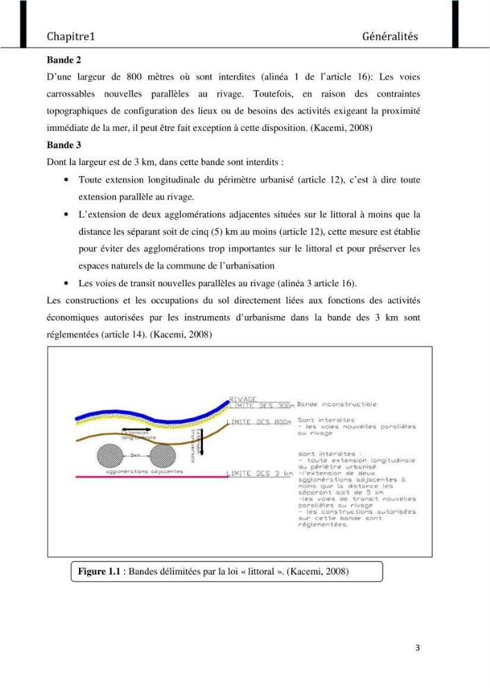 Evaluation de l\'état de mise en oeuvre de la loi 02-02 du 5 février 2002 relative à la protection et à la valorisation littorale dans la wilaya de Chlef \"secteur est\"